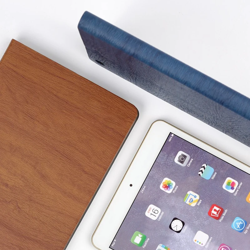 Умный Чехол для Сна из Искусственной Кожи с древесным Зерном для iPad Air 1 2 для iPad 2 3 4 в виде Ракушки Модный Защитный чехол для iPad 9,7 Дюймов Чехол 3