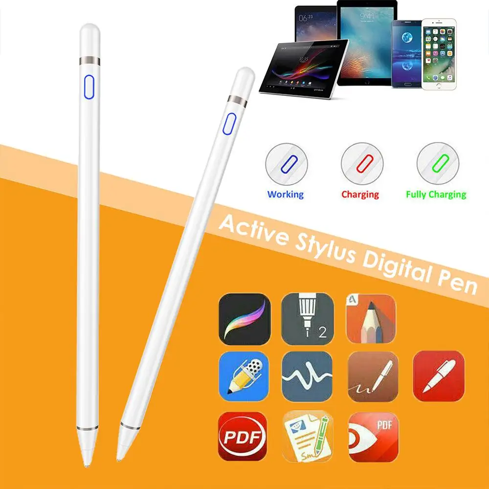 Универсальная Емкостная Ручка с сенсорным экраном Stlus Smart Pen для системы IOS/Android Apple iPad Phone Smart Pen Стилус Карандаш Сенсорная Ручка 1