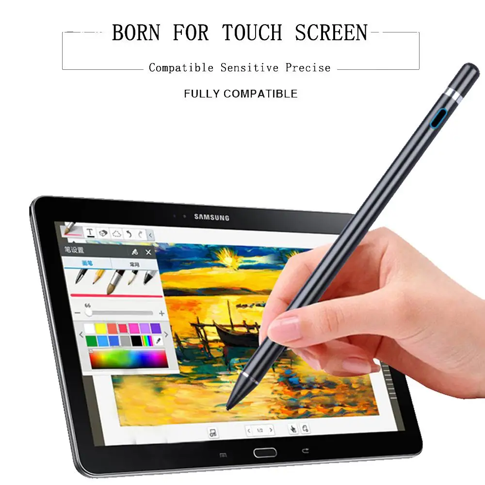 Универсальная Емкостная Ручка с сенсорным экраном Stlus Smart Pen для системы IOS/Android Apple iPad Phone Smart Pen Стилус Карандаш Сенсорная Ручка 4