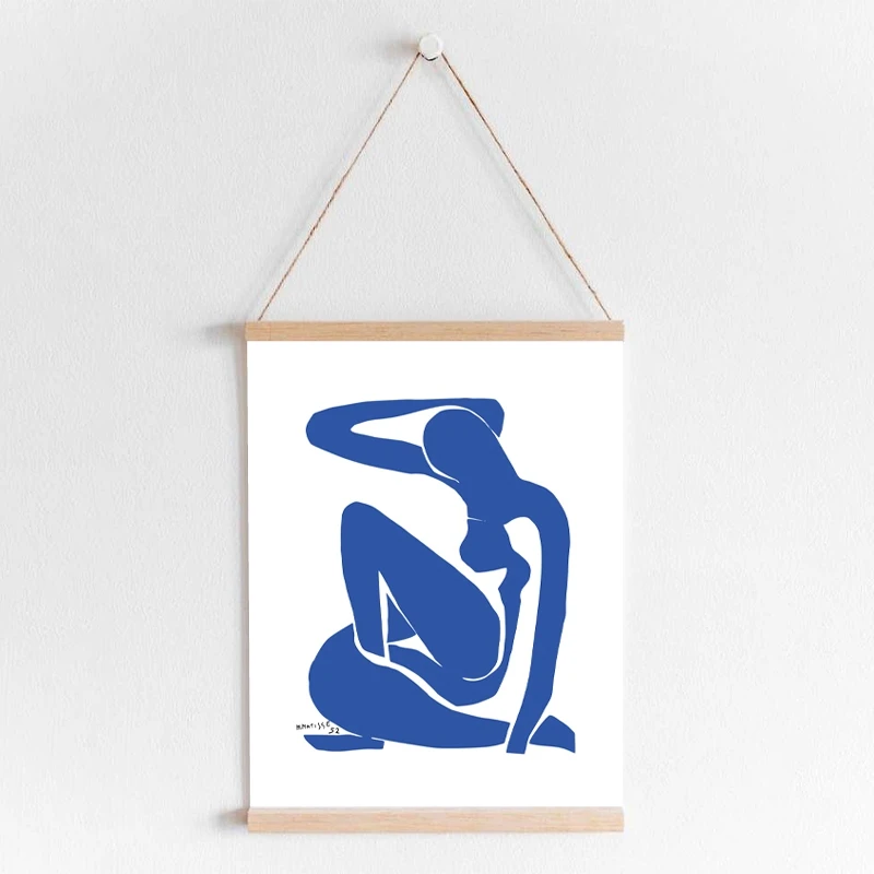 Французский художник-фовист на холсте, Минималистичный женский Плакат, Абстрактные синие ню, художественные принты, Настенные панно, декор для гостиной 2