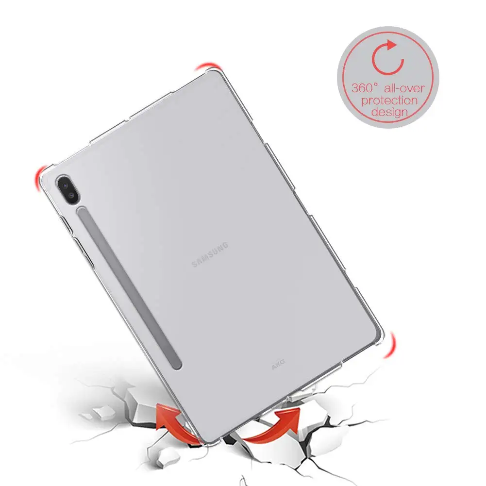 Чехол Для Samsung Galaxy Tab S6 10,5 2019 T860 T865 S6 LITE 10,4 SM-P610 P615 Чехол Противоскользящий Мягкий Силиконовый Защитный чехол из ТПУ 3