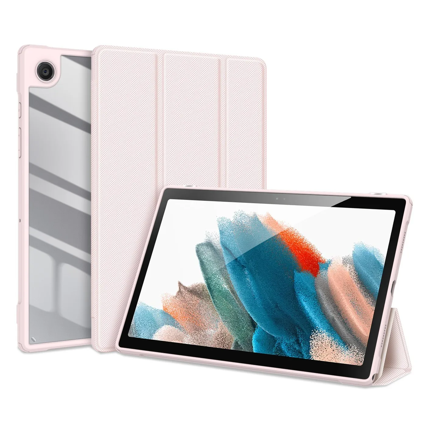 Чехол, совместимый для Galaxy Tab A8 10,5 дюймов 2021 (SM X200 X205), чехол с прозрачной задней панелью, Смарт-чехол A8 для 4