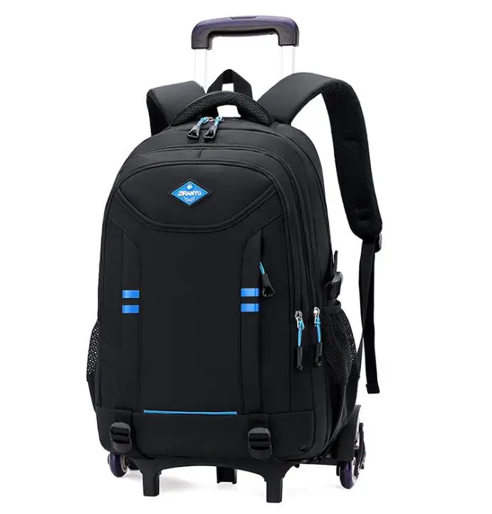Школьная сумка-тележка ZIRANYU для мальчиков, школьный рюкзак-тележка, сумка на колесиках, школьный рюкзак на колесиках, сумка-тележка на колесиках 1