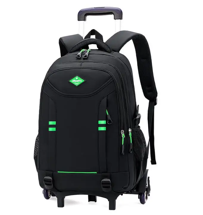 Школьная сумка-тележка ZIRANYU для мальчиков, школьный рюкзак-тележка, сумка на колесиках, школьный рюкзак на колесиках, сумка-тележка на колесиках 4