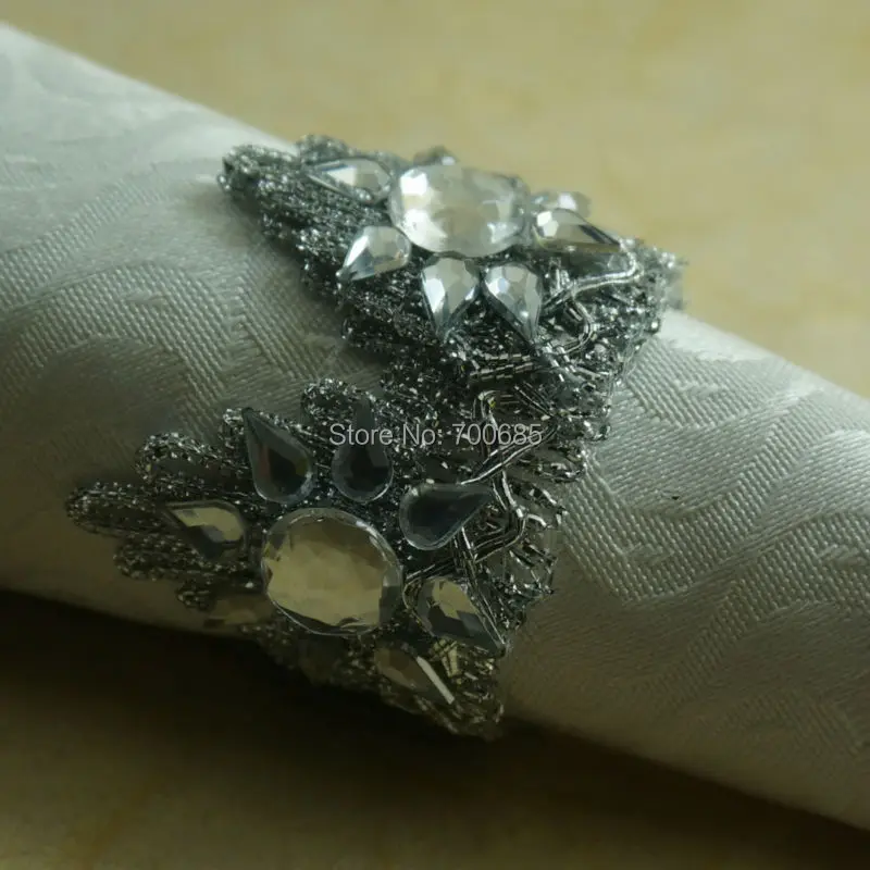 кольцо для салфеток crwon с серебряным кристаллом, дешевый держатель для салфеток 0