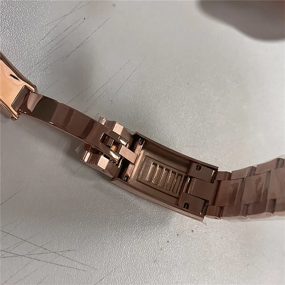 корпус часов из розового золота 41 мм, Сапфировый зеркальный корпус для ETA 2836, для Miyota 8215 8205 8200, для Mingzhu 2813, аксессуары для механизмов 4