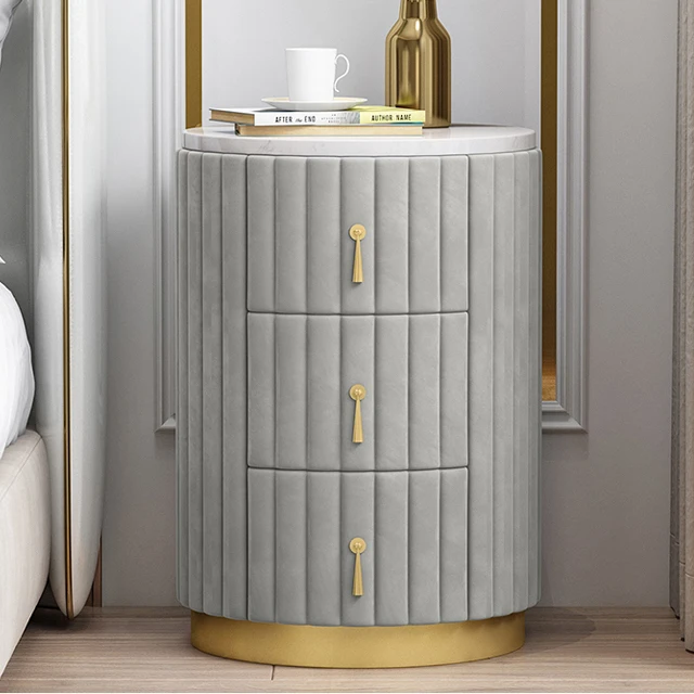 скандинавская современная простая мраморная столешница прикроватный столик для хранения мебели для спальни прикроватный шкаф 4