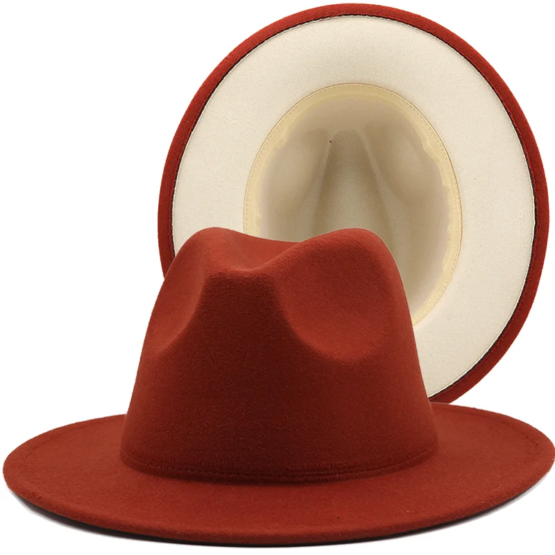 фетровая шляпа с ремешком для женщин, джазовая шляпа, фетровые шляпы унисекс, модные шляпы для женщин и мужчин, церковная шляпа, рок-шляпа, фетровые шляпы в стиле звездный рок 1