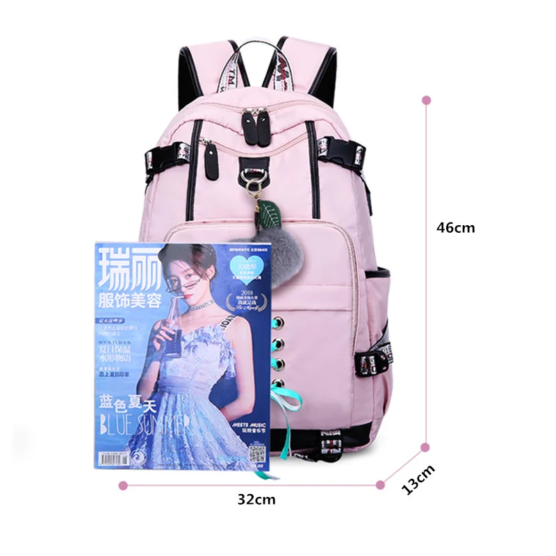 школьный рюкзак в корейском стиле для девочек-подростков, модный черно-белый рюкзак для студенток, школьный рюкзак, милая сумка для книг 4